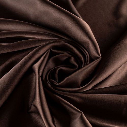Шелк синтетический К33-394 шоколадный однотонный
