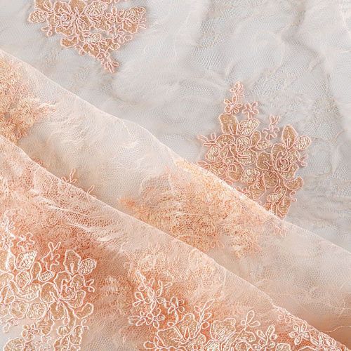 Гипюр К19-349 персиковый