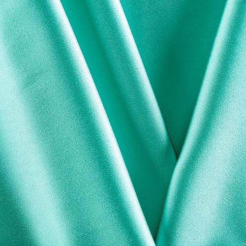 Кади креп-атлас 001-06625 зеленый однотонный