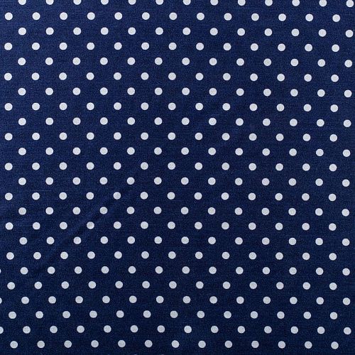 Штапель 069-01473 темно-синий принтованный