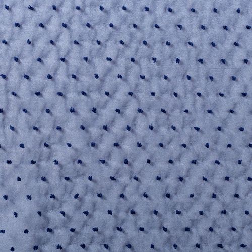 Органза с флоком 039-01929 темно-синий однотонный