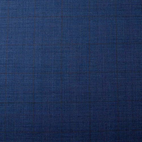 Шерсть костюмная 025-19940 сине-голубой клетка