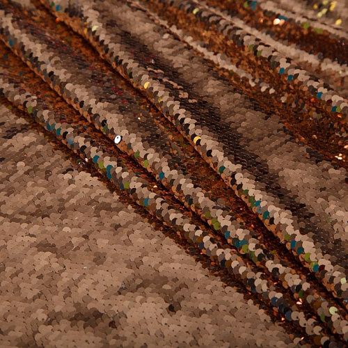 Пайетки на сетке 055-16860 золотисто-медный