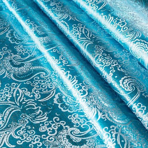 Жаккард с люрексом К33-791 голубой