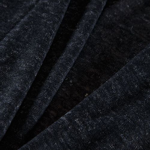 Трикотаж льняной 056-16732 черный меланж