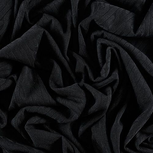 Трикотаж 056-10486 черный однотонный