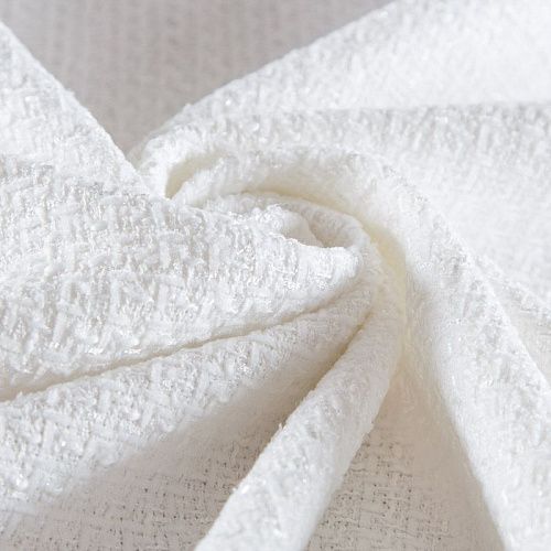 Твид шанель 052-15566 белый однотонный