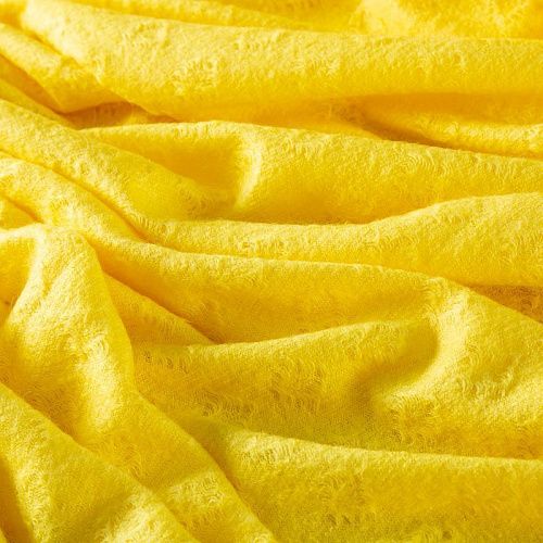 Трикотаж вязаный 056-19947 ярко-желтый однотонный