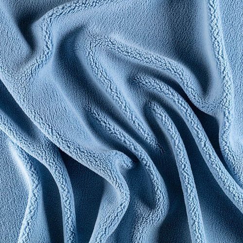 Мех искусственный К30-123 голубой однотонный