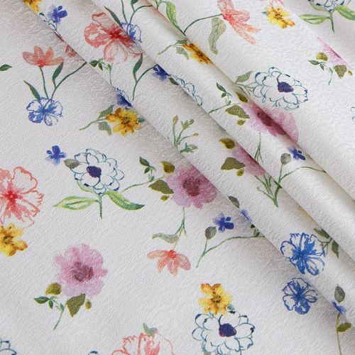 Жаккард стрейч 017-02946 белый принтованный