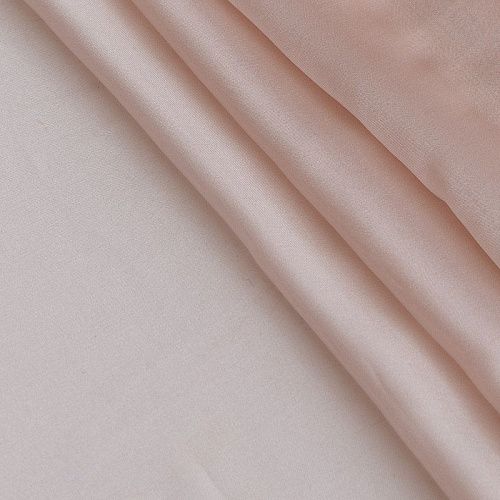 Шифон шелковый 068-16815 разбеленный персиковый однотонный