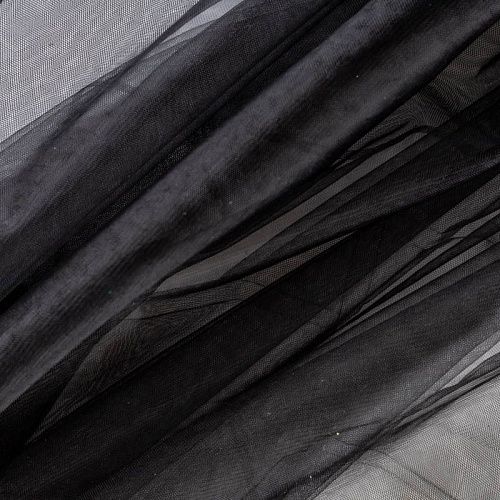 Фатин К33-781 черный однотонный