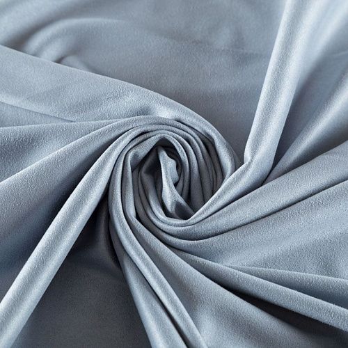 Замша искусственная 018-02324 серо-голубой однотонный