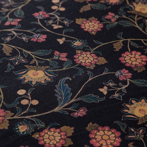 Шерсть плательная (купон) Etro 066-19196 черный принтованный