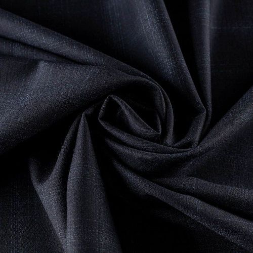 Ткань костюмная К32-533 темно-синяя клетка