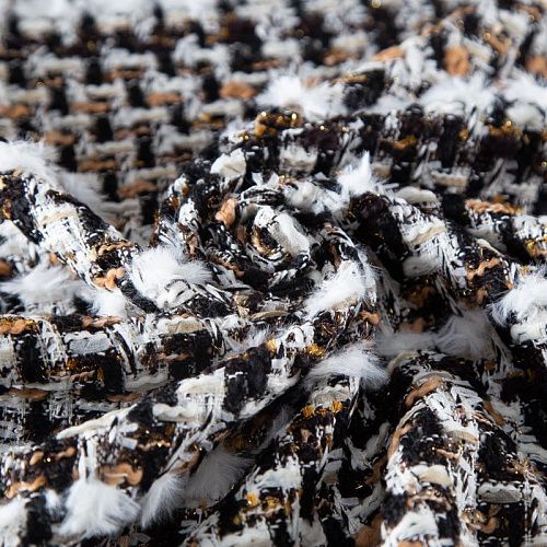 Твид шерстяной 052-19806 молочно-карамельный мультиколор