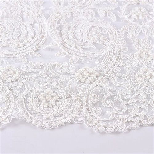 Гипюр с бисером 012-09110