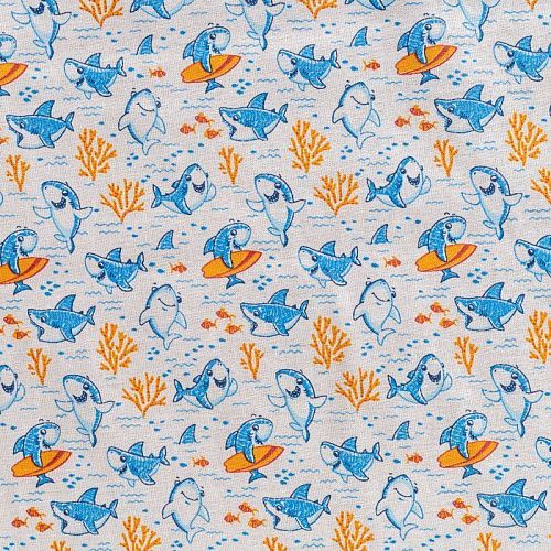 Ситец 007-00702 белый принтованный