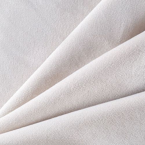 Ткань портьерная бархат 09-02-04564 молочный однотонный