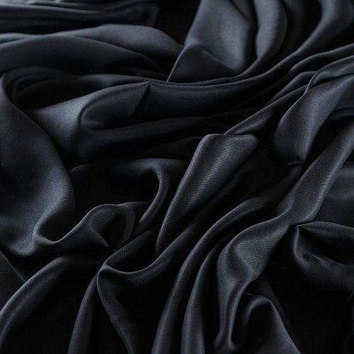 Твил-тенсел 053-09673 черный однотонный