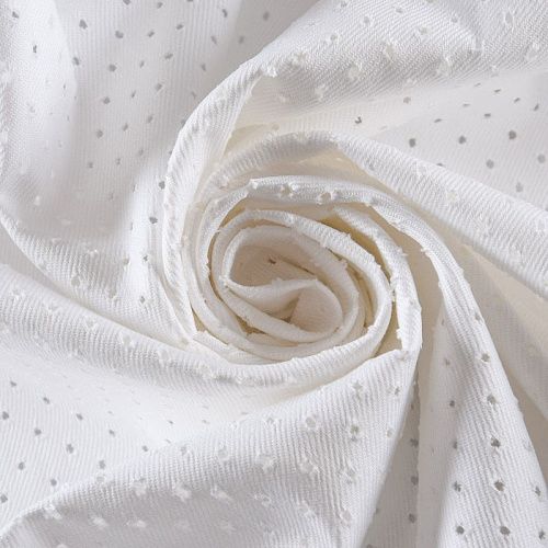 Джинс с перфорацией 015-11860 белый