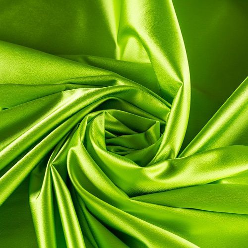 Атлас ватуссо К08-635 неоновый лайм однотонный