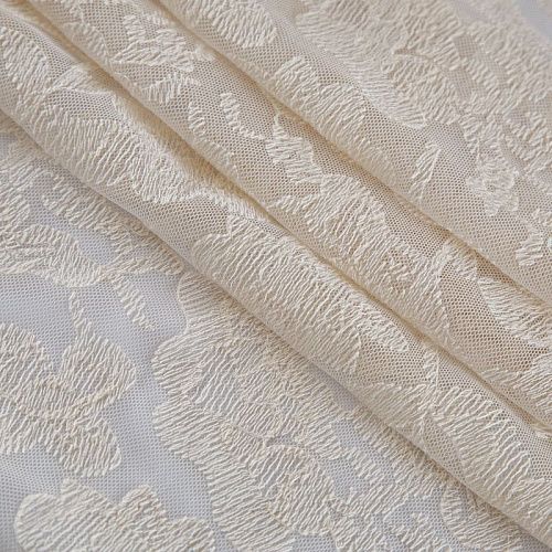 Сетка с вышивкой 050-16491 сливочный