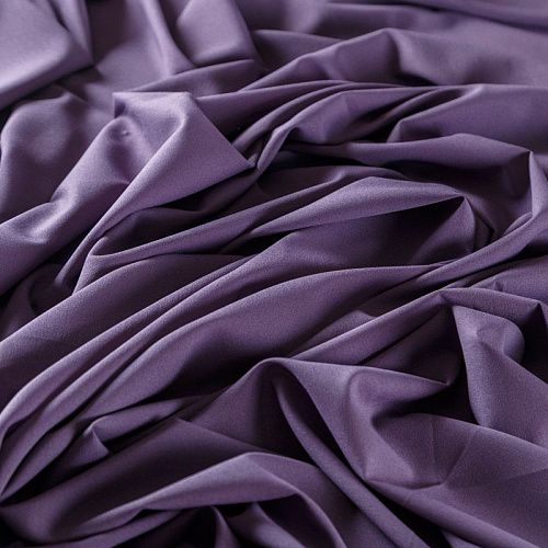 Крепдешин синтетический стрейч 029-08879 пыльно-фиолетовый