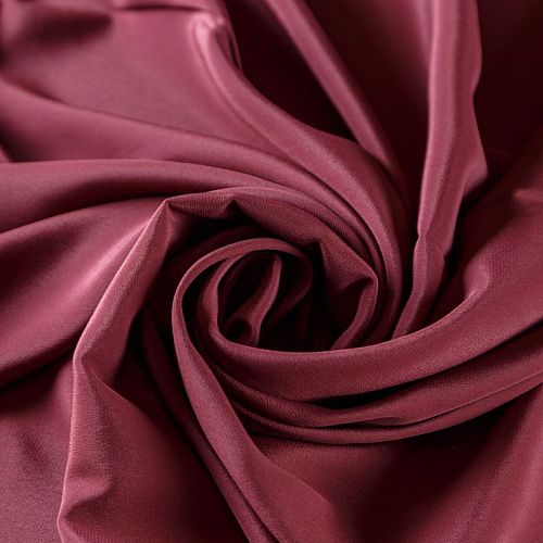 Крепдешин натуральный 028-06510 спелая вишня однотонный