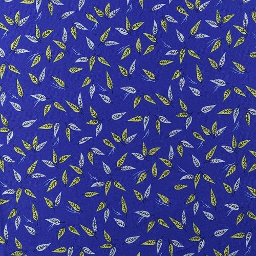 Ткань плательно-рубашечная 049-08405 фиолетово-синий принтованный