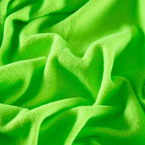Флис 061-15711 неоновый салатовый однотонный