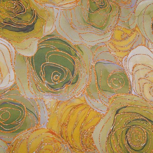 Шифон 068-17456 желтый принтованный