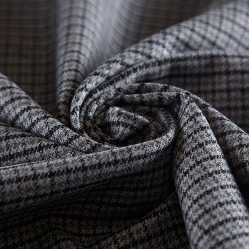 Ткань костюмная 025-14416 серый принтованный