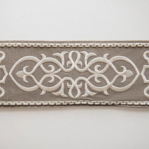 Бордюр жаккардовый 7 см 0000-357-104-007 темно-серый 