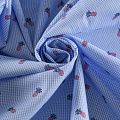 Хлопок плательно-рубашечный 049-12084 голубой принтованный