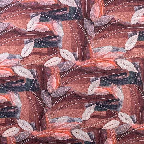 Вискоза "Лоренцо" 036-01523 медно-коричневый принтованный