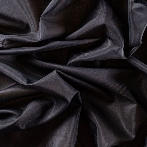 Шелк-батист 064-20081 черный однотонный