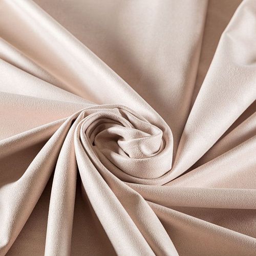 Замша искусственная К25-110 белый песок однотонный