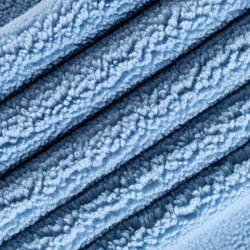 Мех искусственный К30-123 голубой однотонный