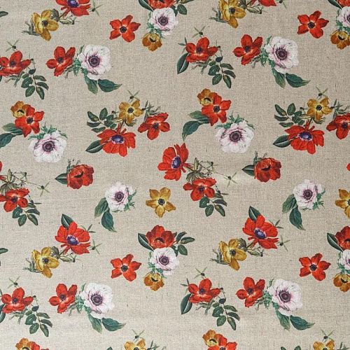 Вискоза 009-08612 песочный принтованный