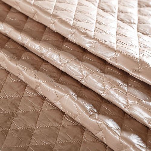 Ткань курточная 033-05657 золотисто-бежевый однотонный