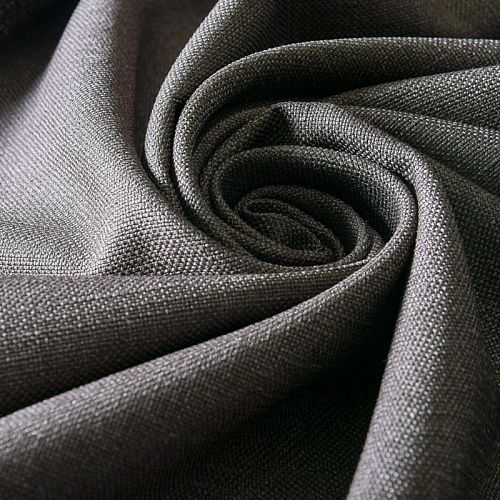 Ткань портьерная лен h-300 см 05-02-11503 серый однотонный