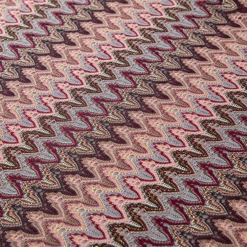Трикотаж ажурный Missoni 056-20126 бордо мультиколор