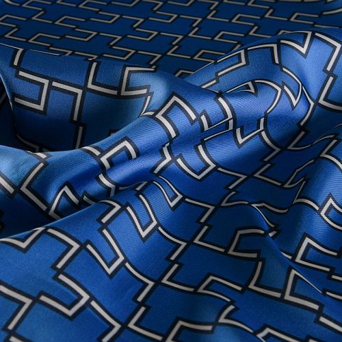 Твил-шелк 064-11984 сапфировый принтованный