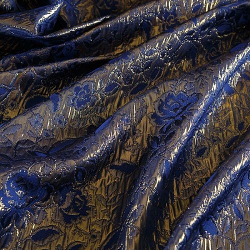 Жаккард 017-16730 золотисто-синий