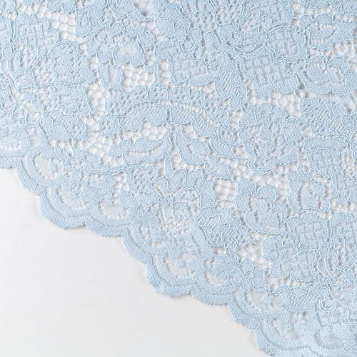 Гипюр К33-507 голубой однотонный