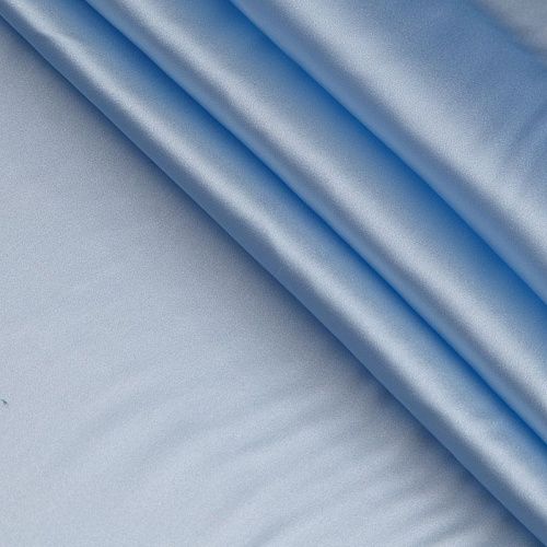 Шелк натуральный стрейч 064-16749 нежно-голубой однотонный
