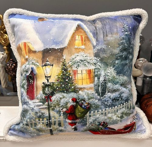 Наволочка принт декоративная на молнии 50х50 см 521919