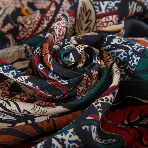 Штапель 069-16214 черный принтованный