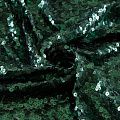 Пайетки на сетке 055-12707 бутылочный зеленый